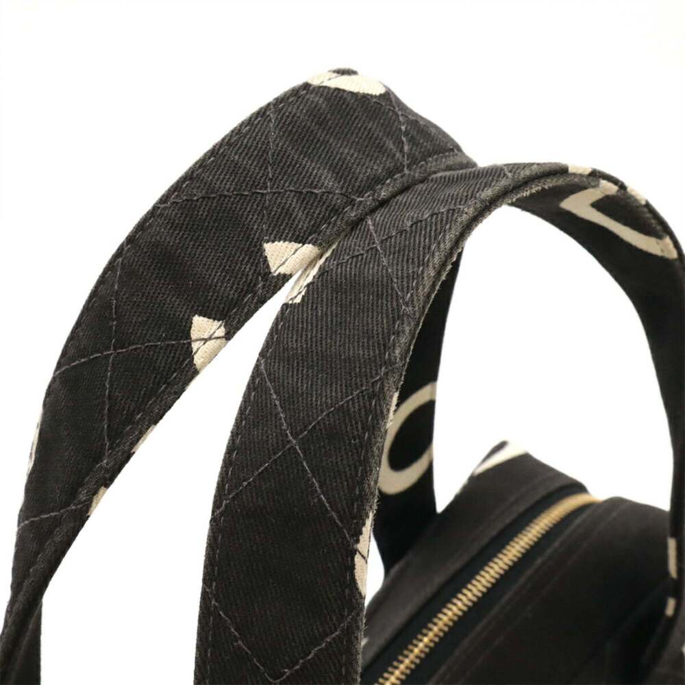 CHANEL Black Canvas Logo Tote Bag - Picture 6 of 9